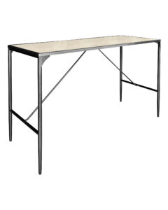 LUXCO™ ATELIER LONG BAR TABLE - BLACK & MATERA BEIGE (BT14 - LBE)