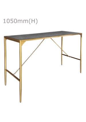 LUXCO™ ATELIER LONG BAR TABLE - GOLD & GRAPHITE BLACK (BT14 - LGB)