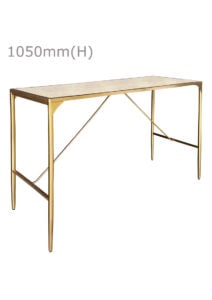 LUXCO™ ATELIER LONG BAR TABLE - GOLD & MATERA BEIGE (BT14 - LGE)