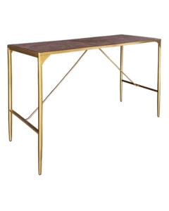LUXCO™ ATELIER LONG BAR TABLE - GOLD & VERONA BRONZE (BT14 - LGZ)
