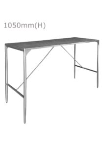 LUXCO™ ATELIER LONG BAR TABLE - SILVER & GRAPHITE BLACK (BT14 - LSB)