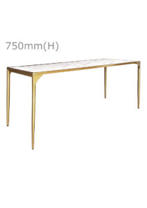 LUXCO™ ATELIER LONG MEETING TABLE - GOLD & BIANCO WHITE (TB13 - LGW)