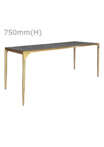 LUXCO™ ATELIER LONG MEETING TABLE - GOLD & GRAPHITE BLACK (TB13 - LGB)