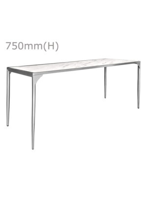 LUXCO™ ATELIER LONG MEETING TABLE - SILVER & BIANCO WHITE (TB13 - LSW)