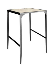 LUXCO™ ATELIER SQUARE BAR TABLE - BLACK & MATERA BEIGE (BT15 - SBE)