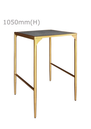 LUXCO™ ATELIER SQUARE BAR TABLE - GOLD & GRAPHITE BLACK (BT15 - SGB)