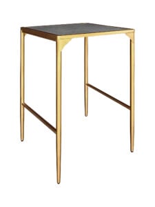 LUXCO™ ATELIER SQUARE BAR TABLE - GOLD & GRAPHITE BLACK (BT15 - SGB)