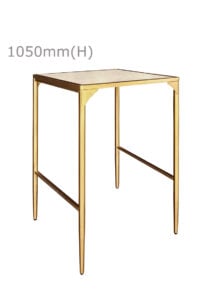 LUXCO™ ATELIER SQUARE BAR TABLE - GOLD & MATERA BEIGE (BT15 - SGE)