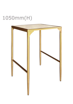 LUXCO™ ATELIER SQUARE BAR TABLE - GOLD & MATERA BEIGE (BT15 - SGE)