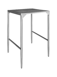 LUXCO™ ATELIER SQUARE BAR TABLE - SILVER & GRAPHITE BLACK (BT15 - SSB)