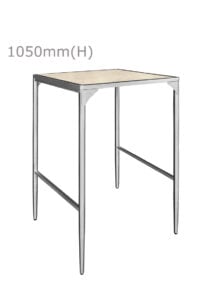 LUXCO™ ATELIER SQUARE BAR TABLE - SILVER & MATERA BEIGE (BT15 - SSE)