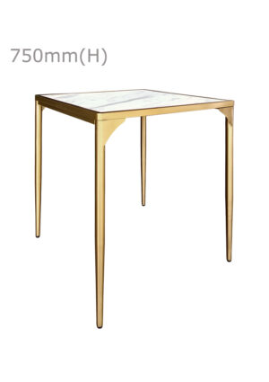 LUXCO™ ATELIER SQUARE MEETING TABLE - GOLD & BIANCO WHITE (TB14 - SGW)