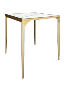 LUXCO™ ATELIER SQUARE MEETING TABLE - GOLD & BIANCO WHITE (TB14 - SGW)