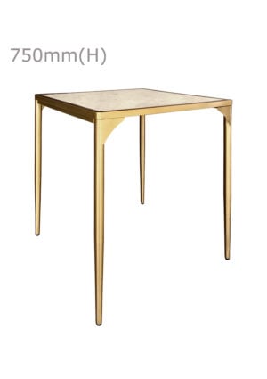 LUXCO™ ATELIER SQUARE MEETING TABLE - GOLD & MATERA BEIGE (TB14 - SGE)