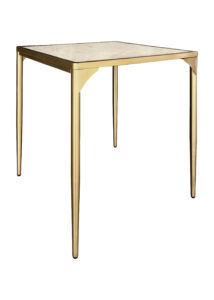 LUXCO™ ATELIER SQUARE MEETING TABLE - GOLD & MATERA BEIGE (TB14 - SGE)