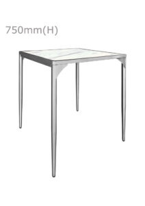 LUXCO™ ATELIER SQUARE MEETING TABLE - SILVER & BIANCO WHITE (TB14 - SSW)
