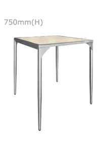 LUXCO™ ATELIER SQUARE MEETING TABLE - SILVER & MATERA BEIGE (TB14 - SSE)