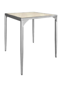 LUXCO™ ATELIER SQUARE MEETING TABLE - SILVER & MATERA BEIGE (TB14 - SSE)