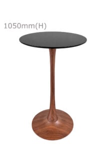 TULIP BAR TABLE - WOOD & ROUND TOP - BLACK (BT10 - BR - RB)