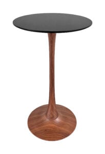 TULIP BAR TABLE - WOOD & ROUND TOP - BLACK (BT10 - BR - RB)