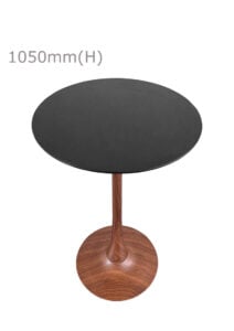 TULIP BAR TABLE - WOOD & ROUND TOP - BLACK (BT10 - BR - RB)