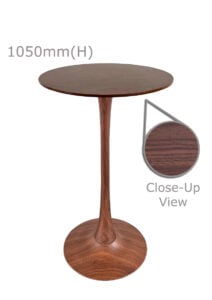 TULIP BAR TABLE - WOOD & ROUND TOP - WOOD (BT10 - BR - RBR)