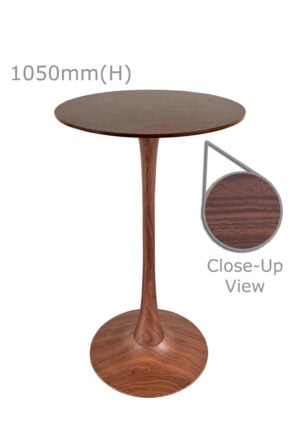 TULIP BAR TABLE - WOOD & ROUND TOP - WOOD (BT10 - BR - RBR)