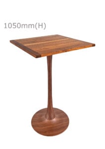 TULIP BAR TABLE - WOOD & SQUARE TOP - TEAK WOOD (BT10 - BR - STK)