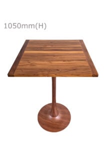 TULIP BAR TABLE - WOOD & SQUARE TOP - TEAK WOOD (BT10 - BR - STK)