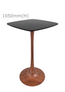 TULIP BAR TABLE - WOOD & SQUARISH TOP - BLACK (BT10 - BR - SB)