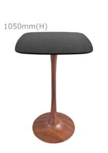 TULIP BAR TABLE - WOOD & SQUARISH TOP - BLACK (BT10 - BR - SB)