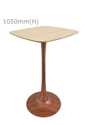 TULIP BAR TABLE - WOOD & SQUARISH TOP - WOOD (BT10 - BR - SBR)