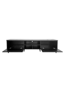 KANO TV CONSOLE - 1.8M - BLACK (TVC6) FRONT OPEN