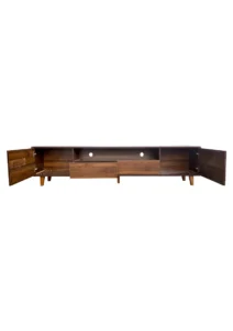 MIRO TV CONSOLE - 2M - WALNUT BROWN (TVC12) OPEN