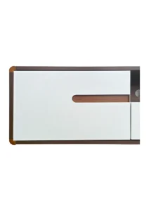 MIRO TV CONSOLE - 2M - WHITE & WALNUT (TVC11) SIDE CLOSEUP