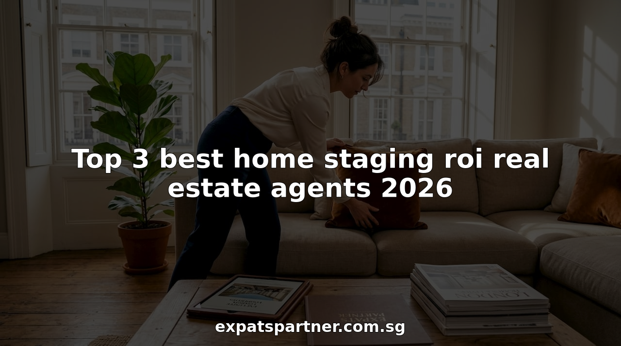 Agent staging living room for home sale