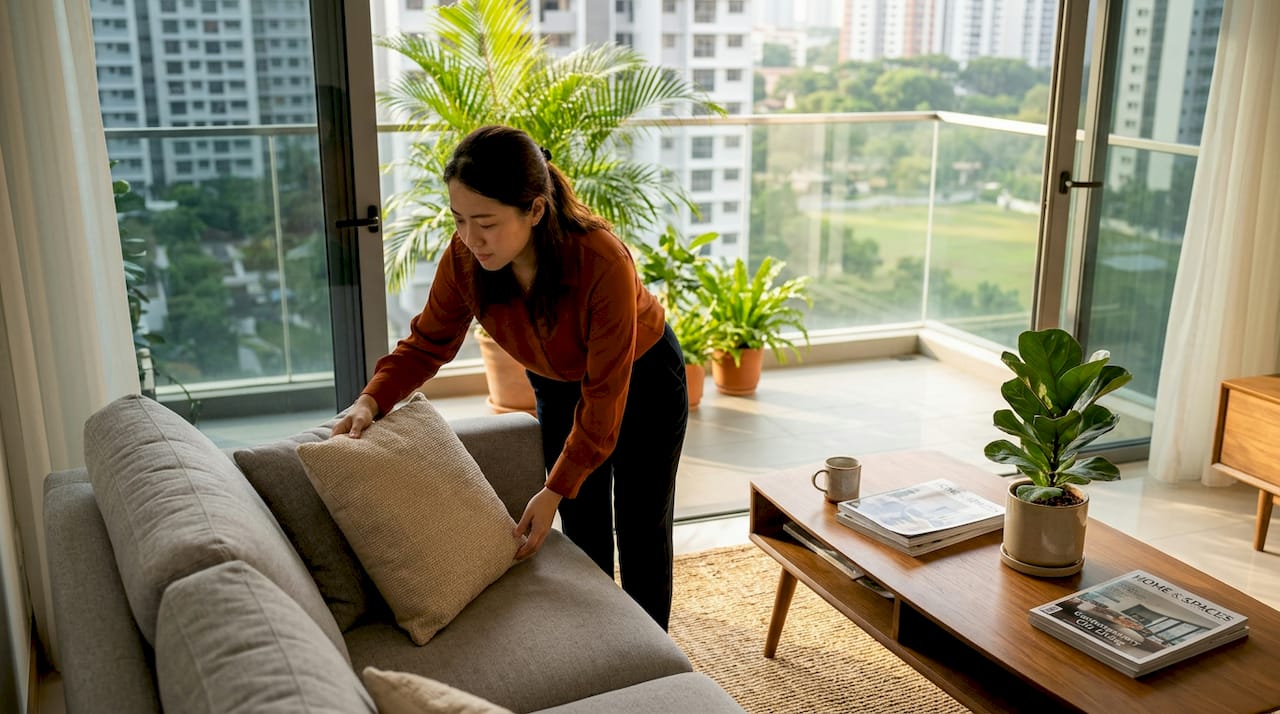 Consultant staging Singapore HDB living room