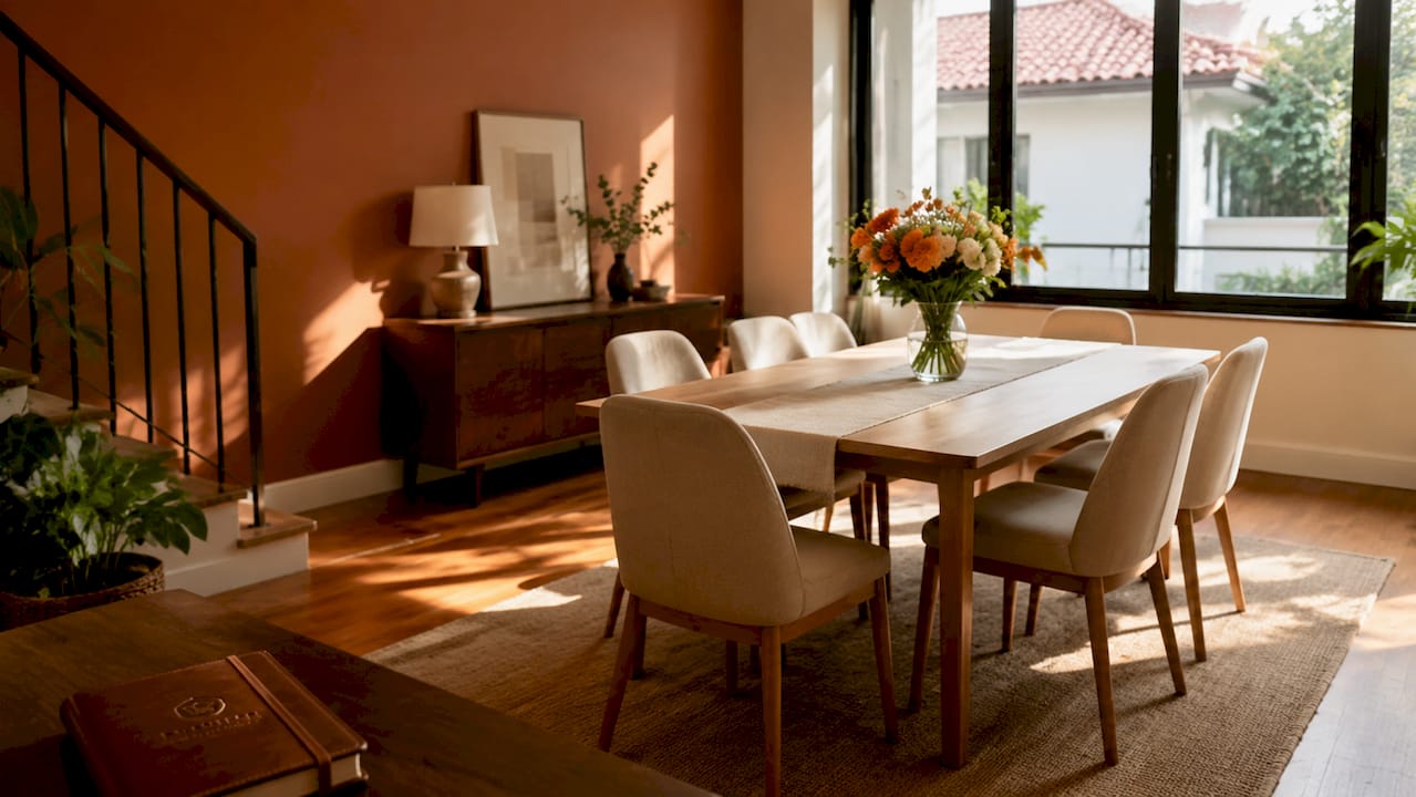 Staged living room in Singapore semi detached house