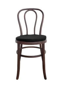BENTWOOD CHAIR BROWN - BLACK SEAT (CH6 - BRB) FRONT