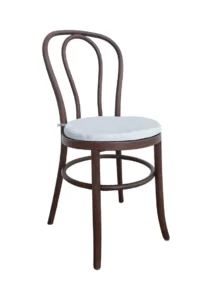 BENTWOOD CHAIR BROWN - WHITE SEAT (CH6 - BRW)