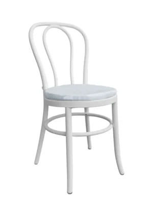 BENTWOOD CHAIR WHITE - WHITE SEAT (CH6 - WW)