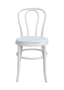 BENTWOOD CHAIR WHITE - WHITE SEAT (CH6 - WW) FRONT