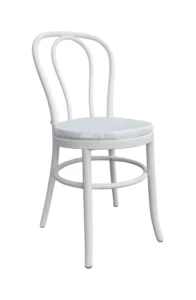 BENTWOOD CHAIR WHITE - WHITE SEAT (CH6 - WW)