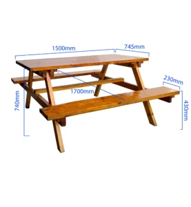 OUTDOOR WOODEN TABLE BENCH SET (TB16 - SET)