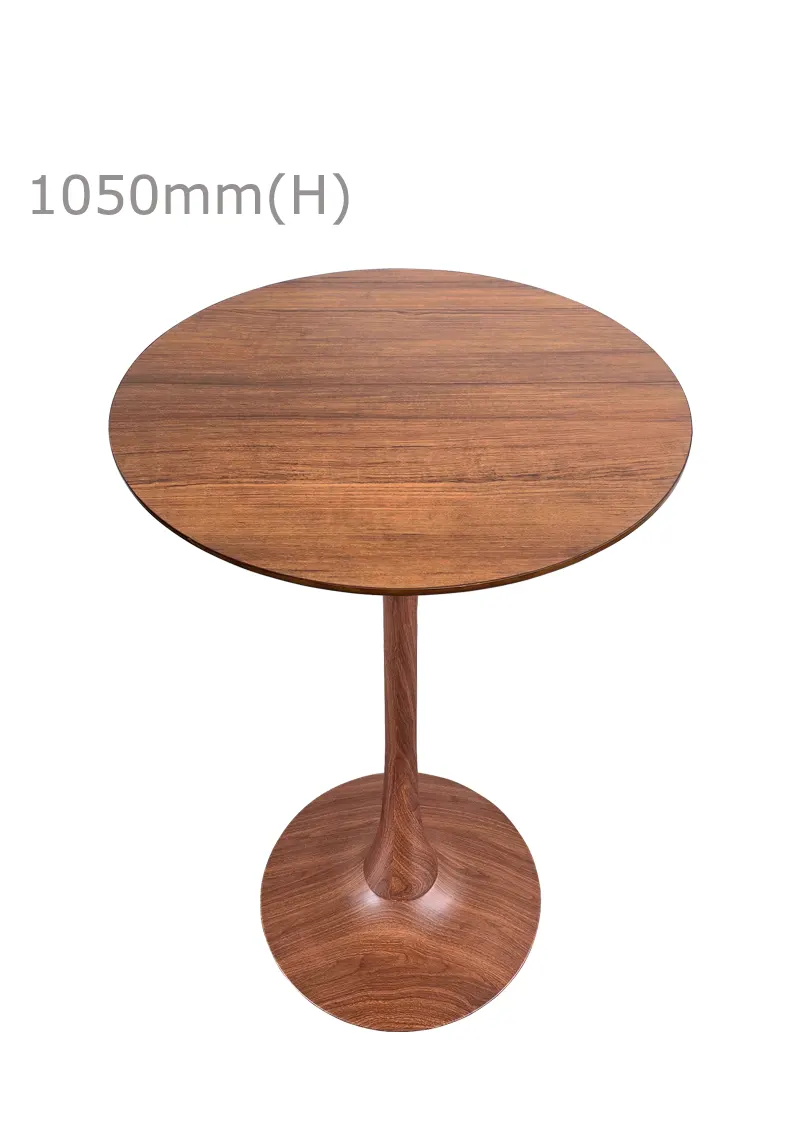 TULIP BAR TABLE - WOOD & ROUND TOP - CHESTNUT (BT10 - BR - RCN)