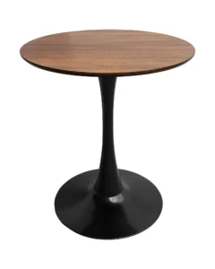 TULIP MEETING TABLE - BLACK & ROUND TOP - CHESTNUT (TB5 - B - RCN)
