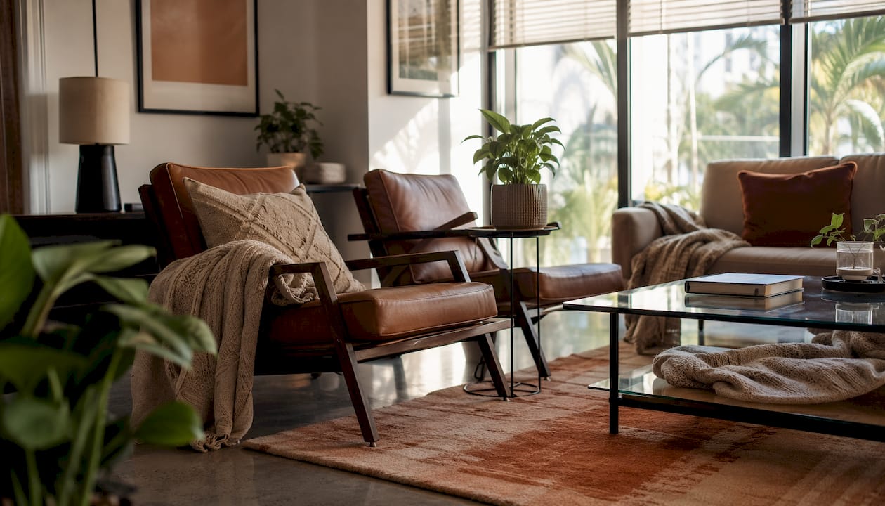 Staged condo living room in Singapore
