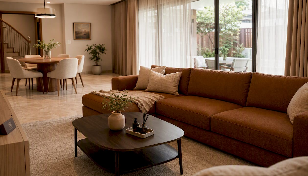 Fully furnished landed house living room interior