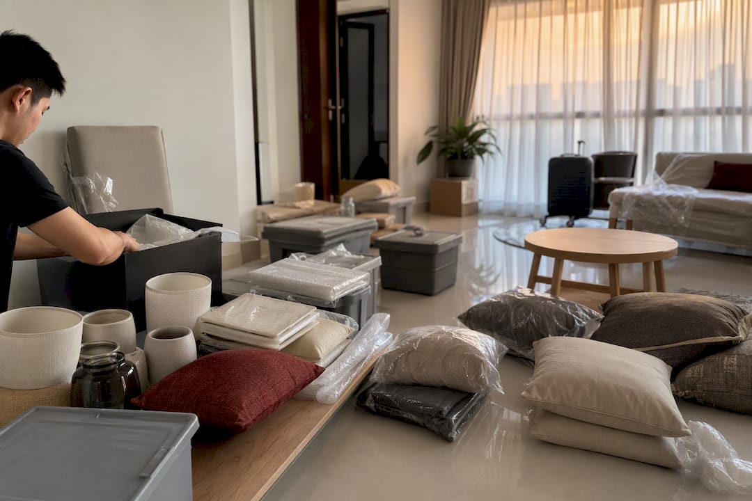 Furniture sorting and kit assembly in HDB flat