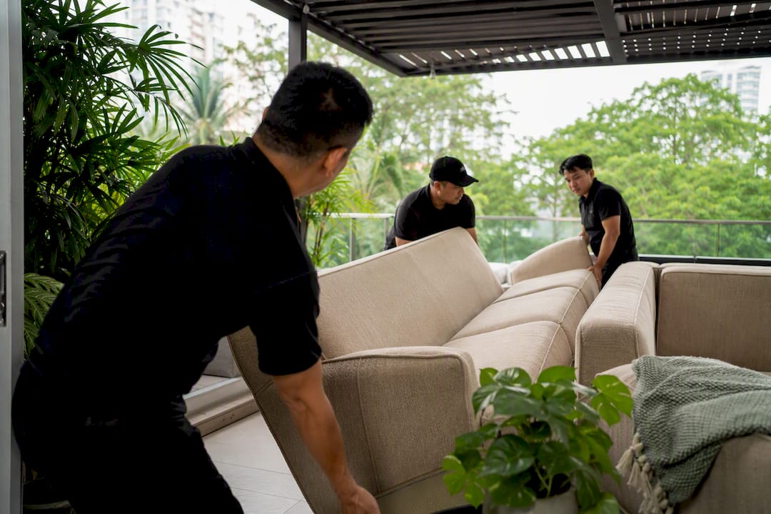 Furniture delivery in Singapore condo living room